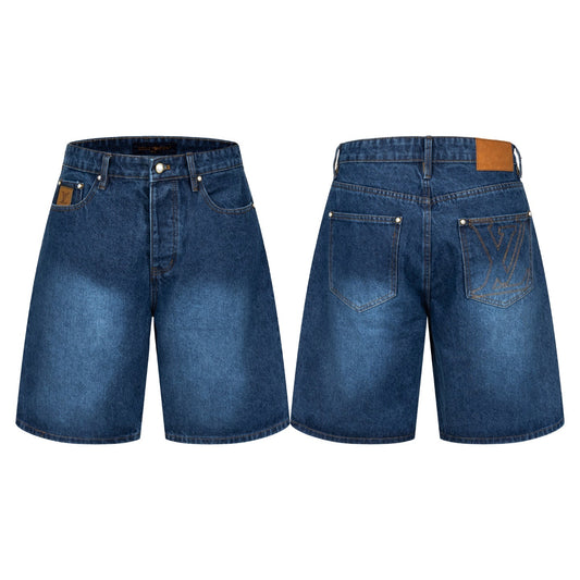 260624 High-quality new embroidered denim short set