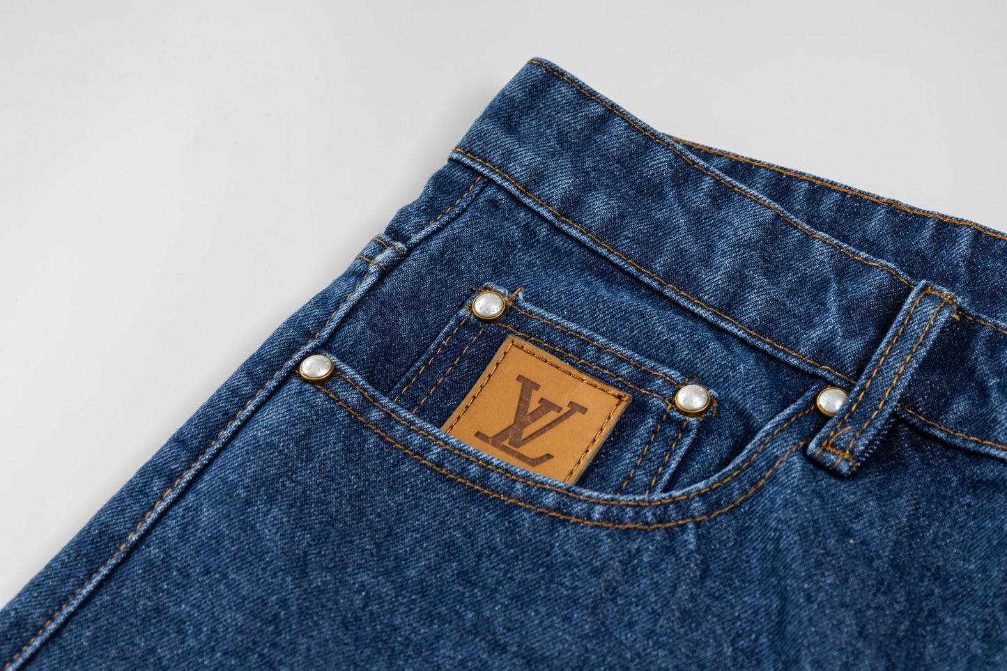 260624 High-quality new embroidered denim short set