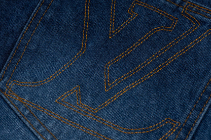 260624 High-quality new embroidered denim short set