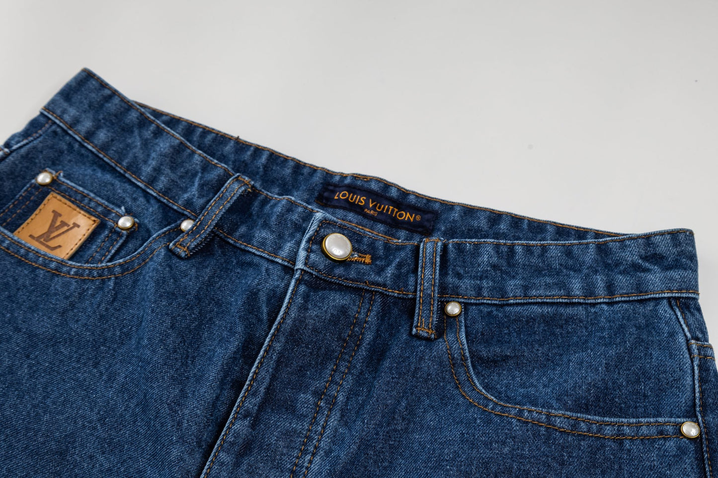 260624 High-quality new embroidered denim short set