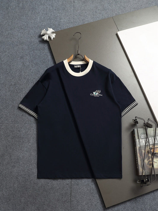 260701 High-quality new style classic letter embroidery T-shirt