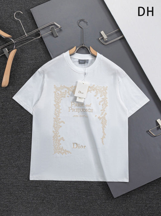 260701 High-quality new embroidered thorn design T-shirt
