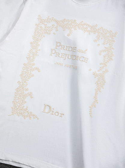 260701 High-quality new embroidered thorn design T-shirt