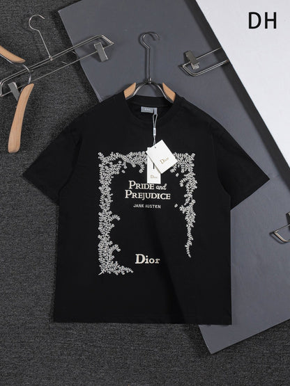 260701 High-quality new embroidered thorn design T-shirt