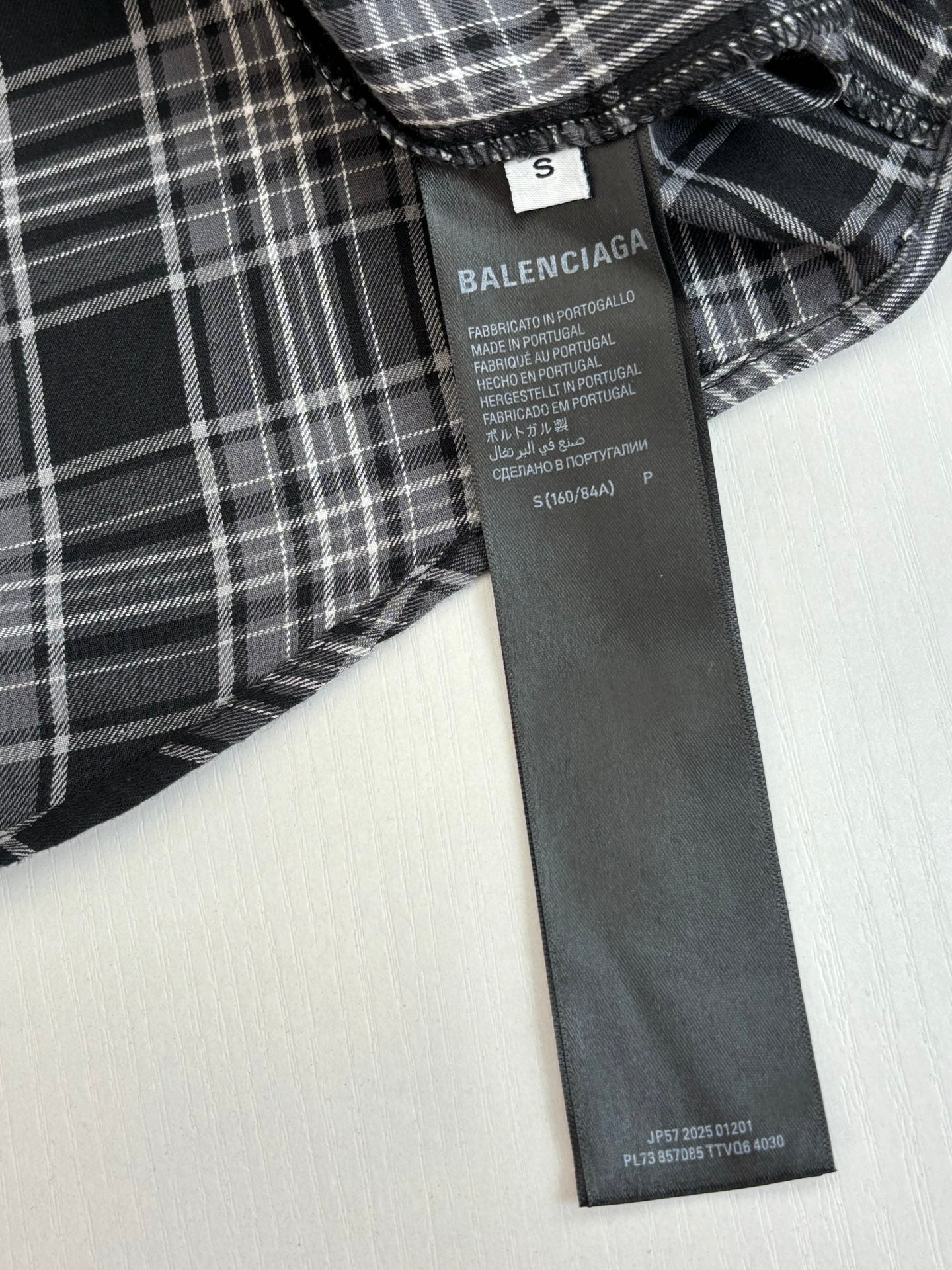 260701 High-quality new double-layer checked plaid collared shirt