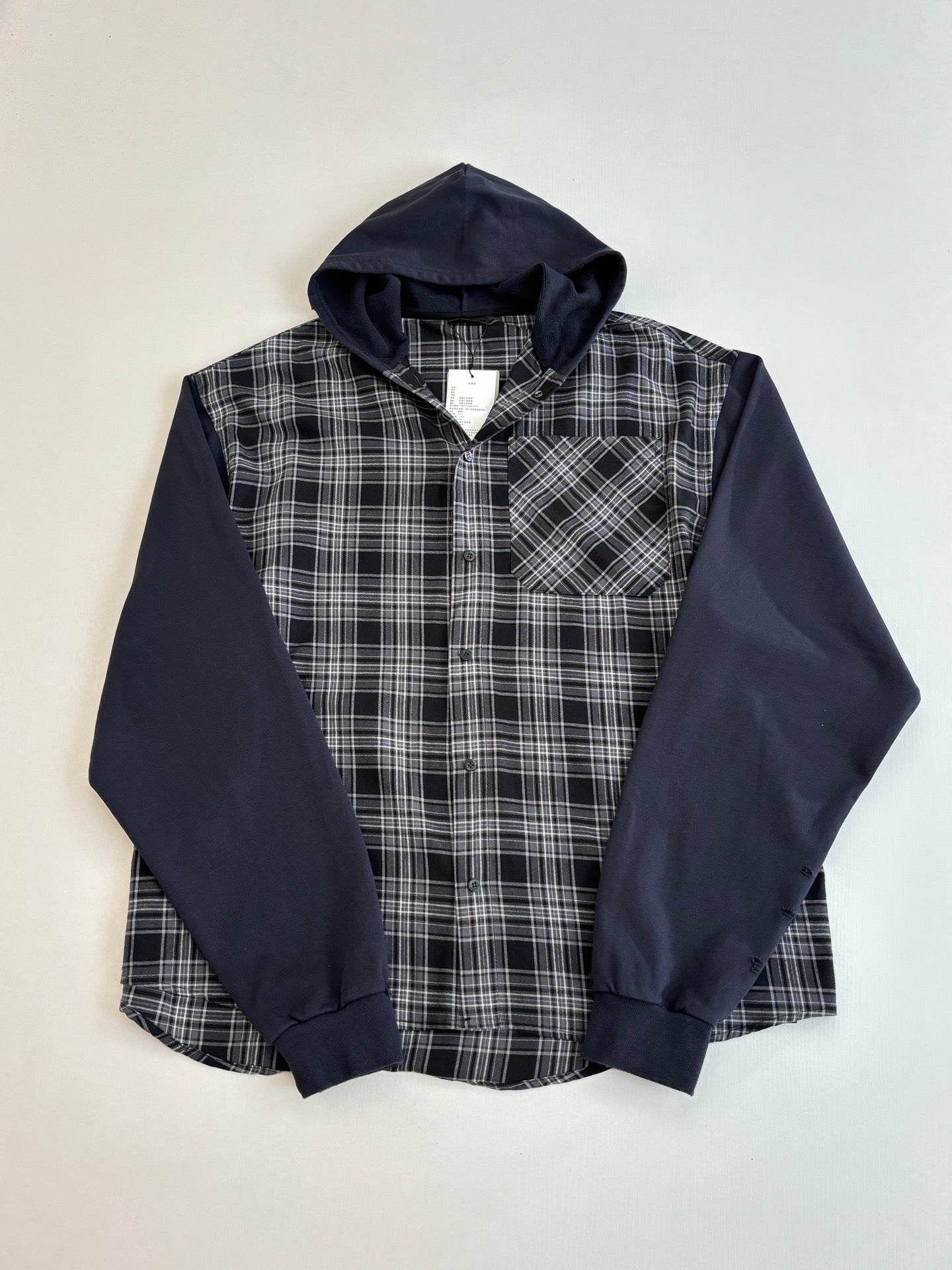 260701 High-quality new double-layer checked plaid collared shirt