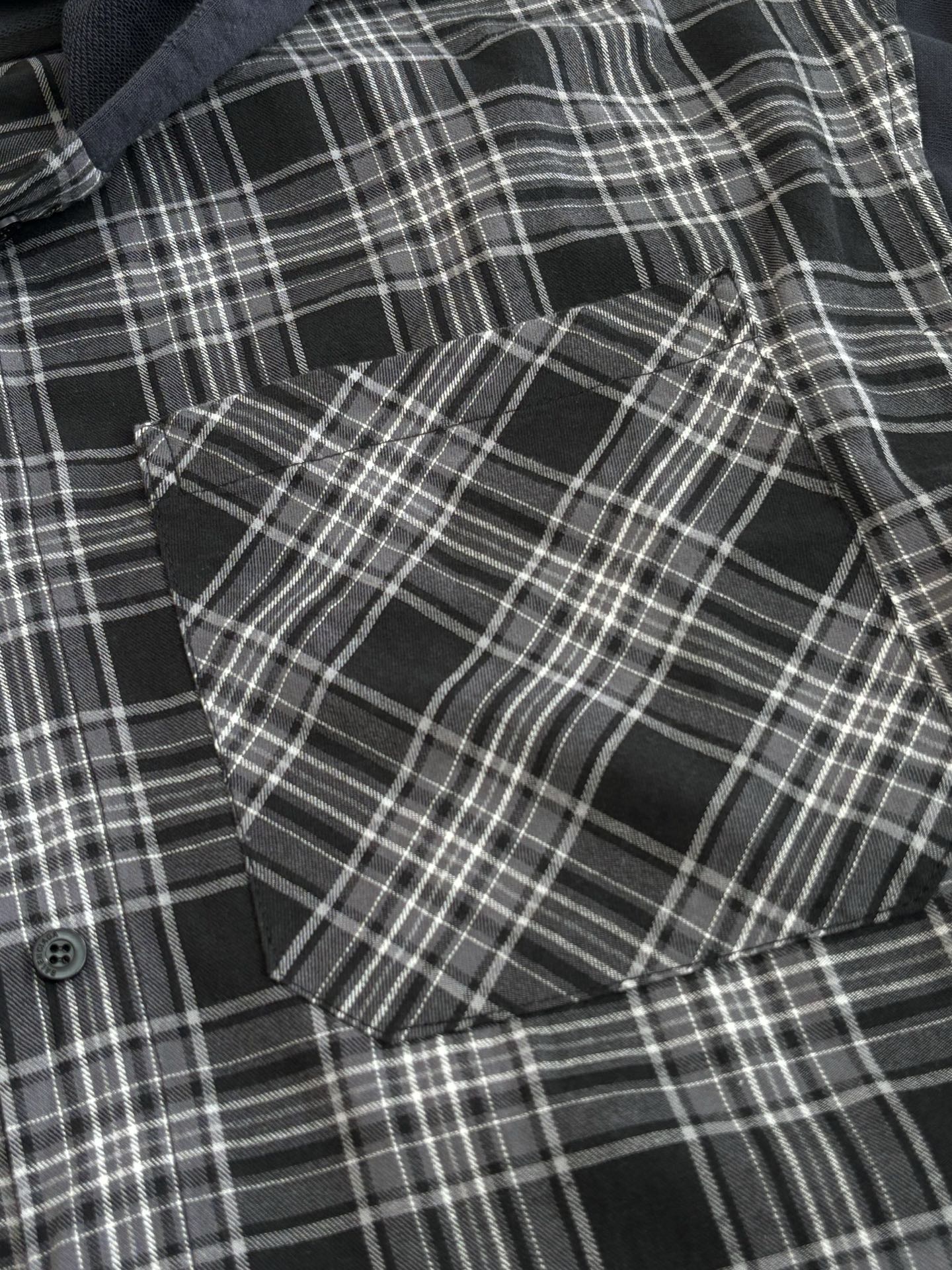 260701 High-quality new double-layer checked plaid collared shirt