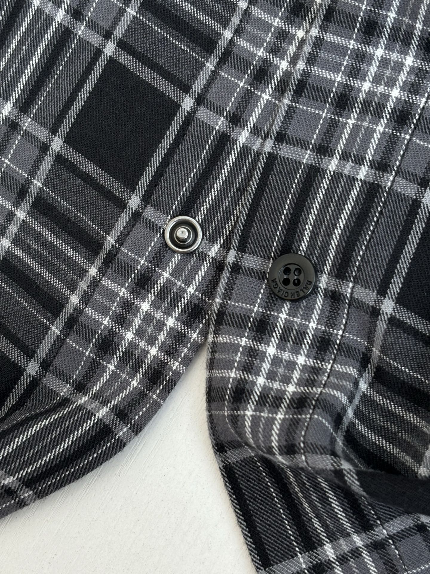 260701 High-quality new double-layer checked plaid collared shirt