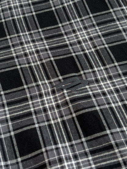 260701 High-quality new deconstructed check double-sided wearable hooded jacket