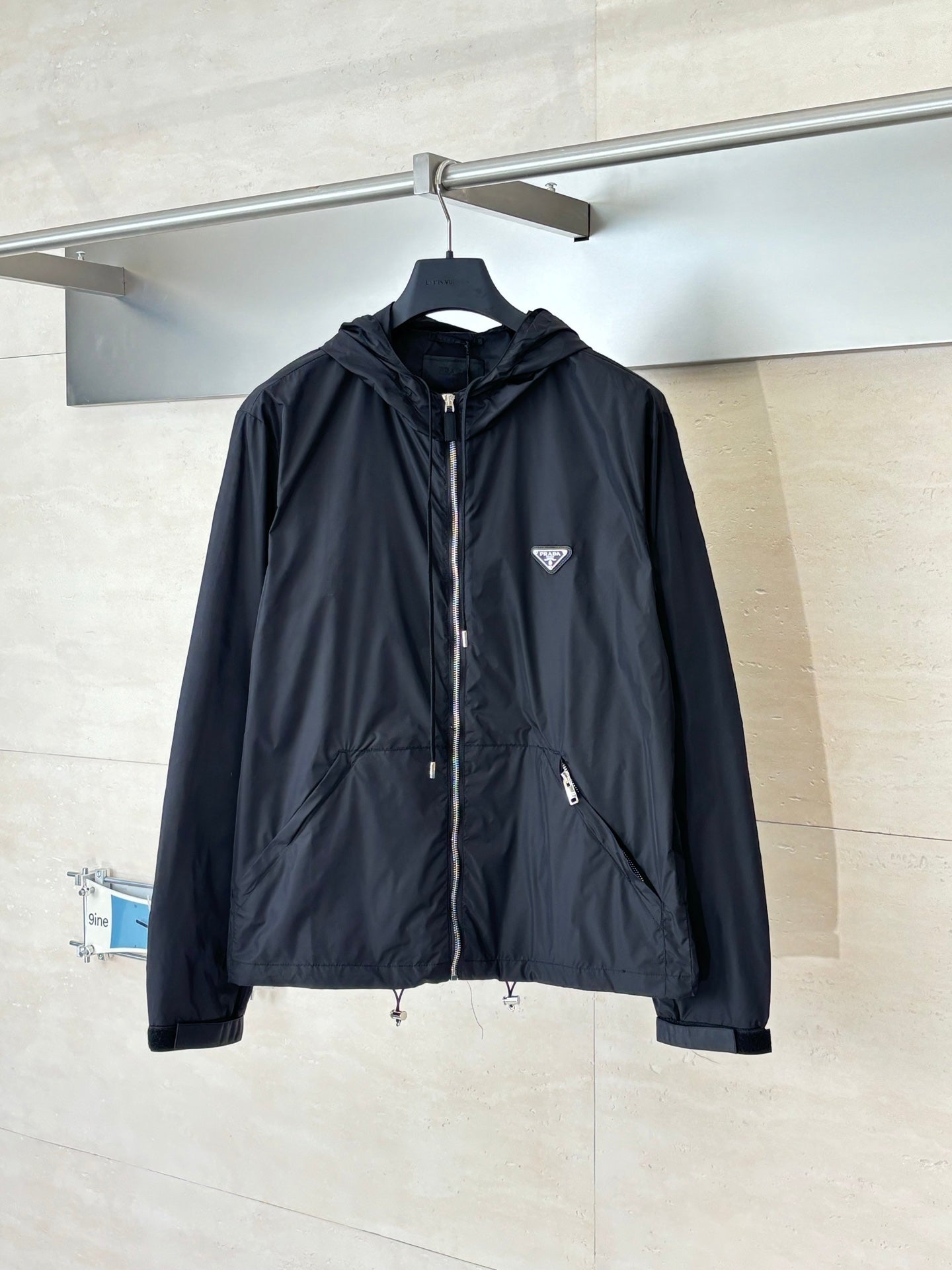 260701 High-quality new recycled nylon classic triangle logo zipper windbreaker coat