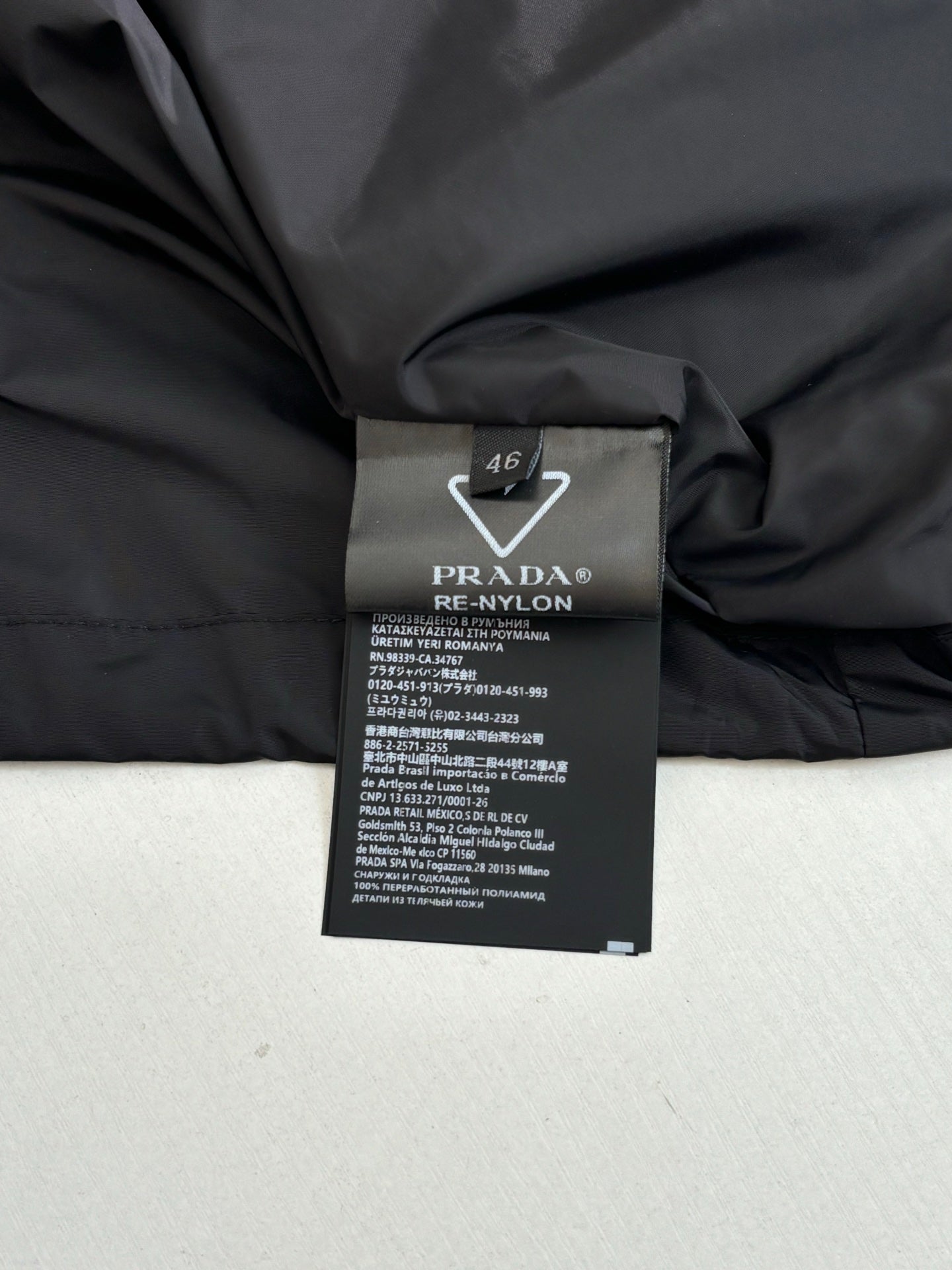 260701 High-quality new recycled nylon classic triangle logo zipper windbreaker coat
