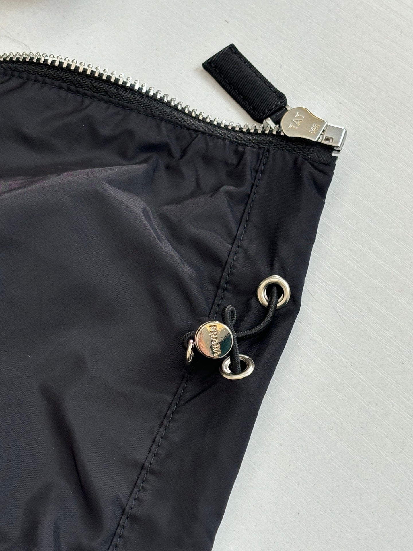 260701 High-quality new recycled nylon classic triangle logo zipper windbreaker coat