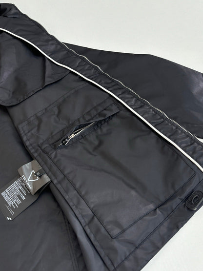 260701 High-quality new triangular logo woven long-sleeved hooded coat