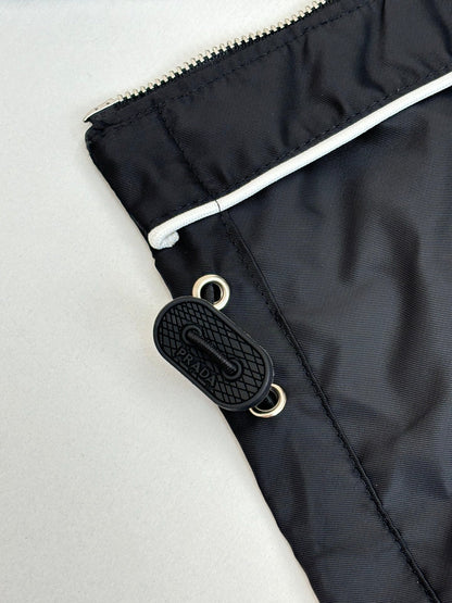 260701 High-quality new triangular logo woven long-sleeved hooded coat