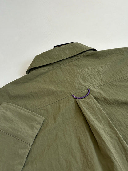 260701 High-quality new olive green functional crew-neck zipper jacket coat