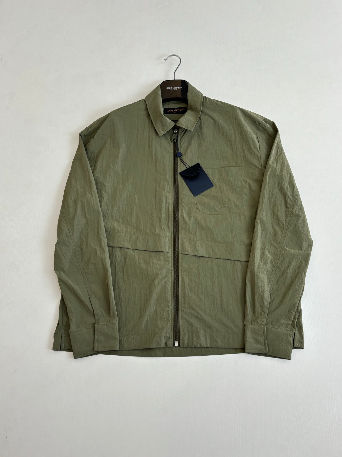 260701 High-quality new olive green functional crew-neck zipper jacket coat