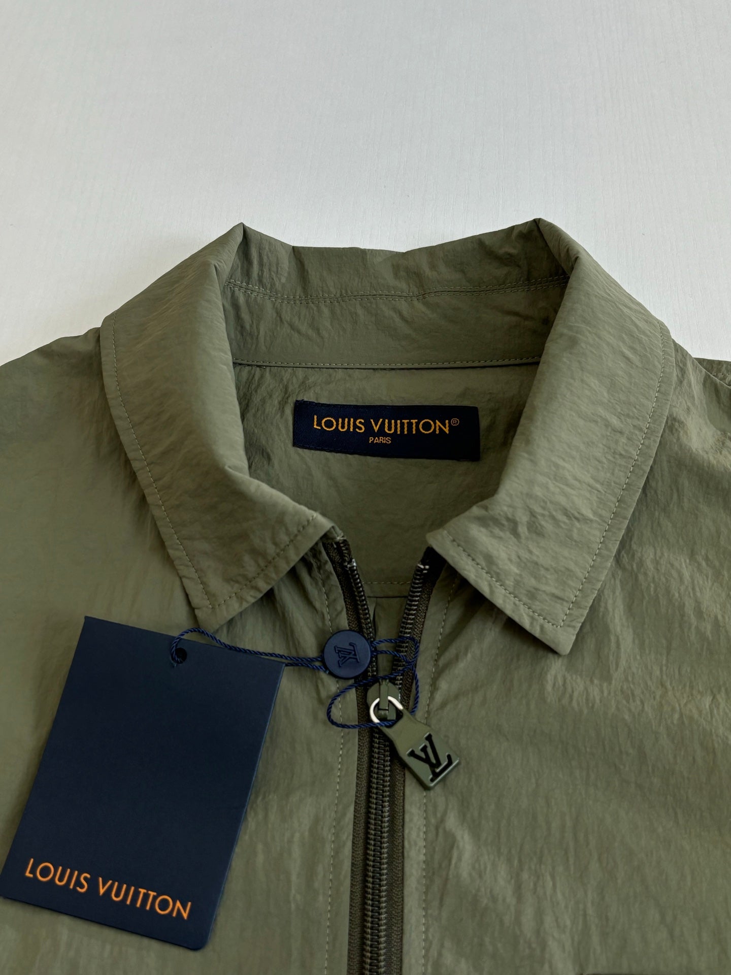 260701 High-quality new olive green functional crew-neck zipper jacket coat