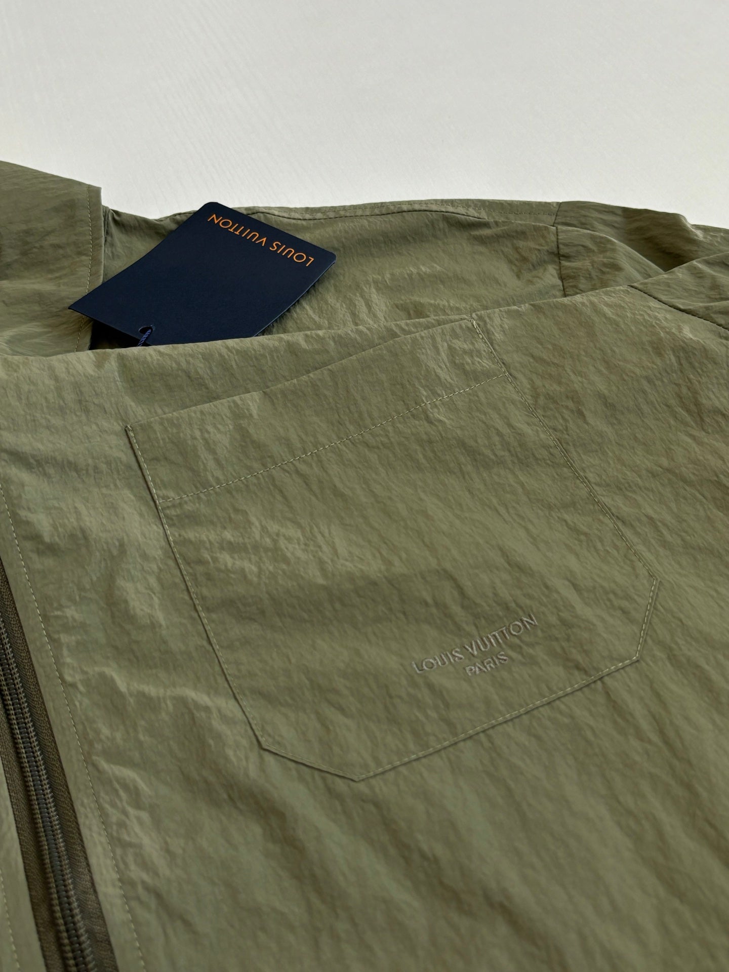 260701 High-quality new olive green functional crew-neck zipper jacket coat