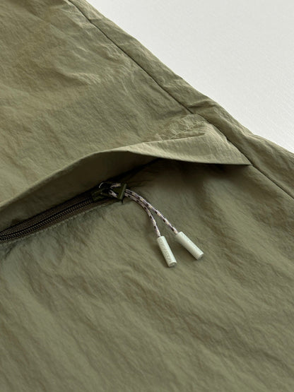 260701 High-quality new olive green functional crew-neck zipper jacket coat