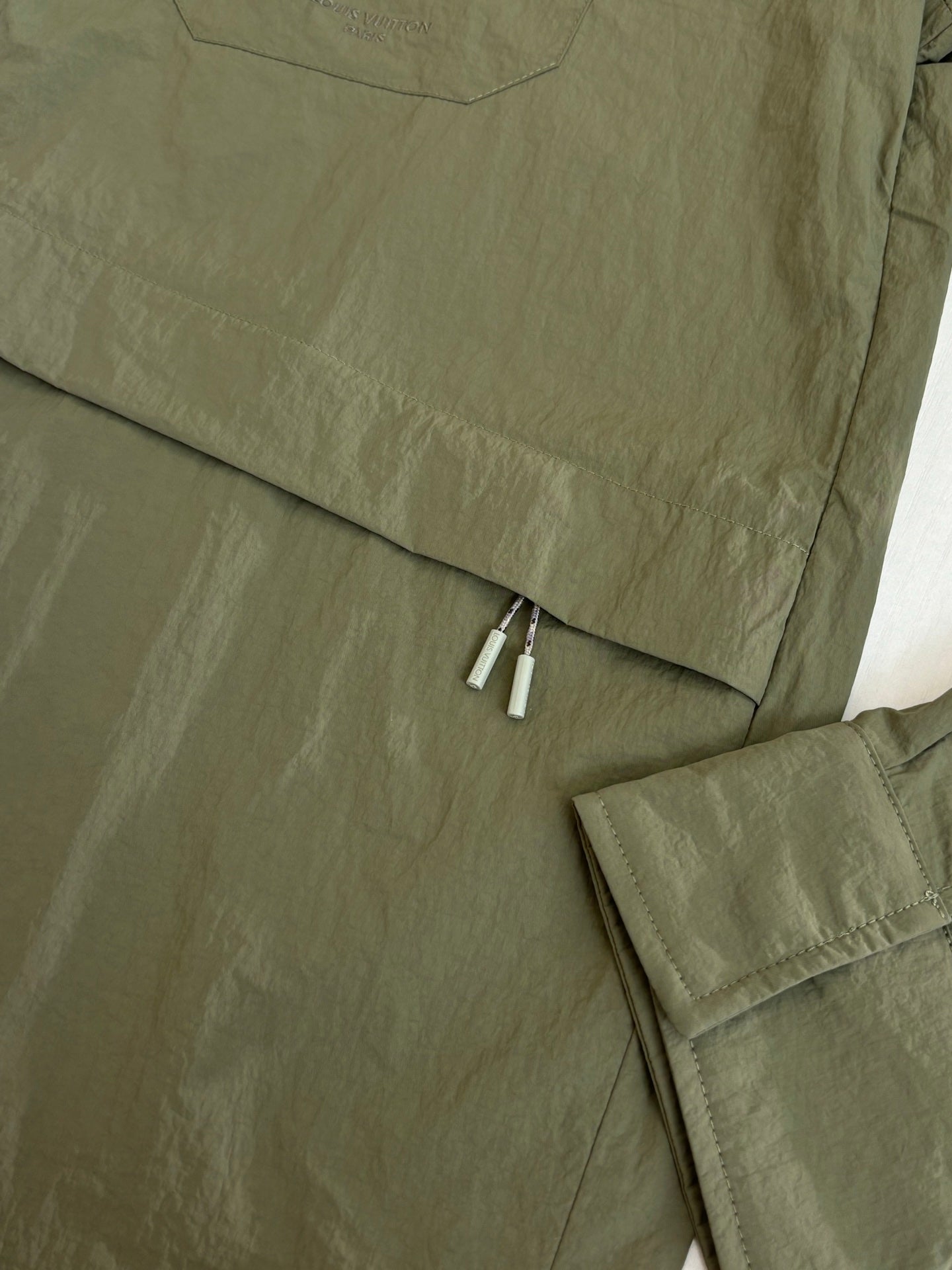 260701 High-quality new olive green functional crew-neck zipper jacket coat