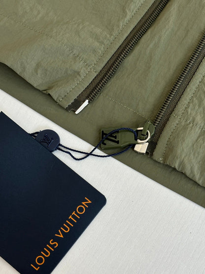 260701 High-quality new olive green functional crew-neck zipper jacket coat