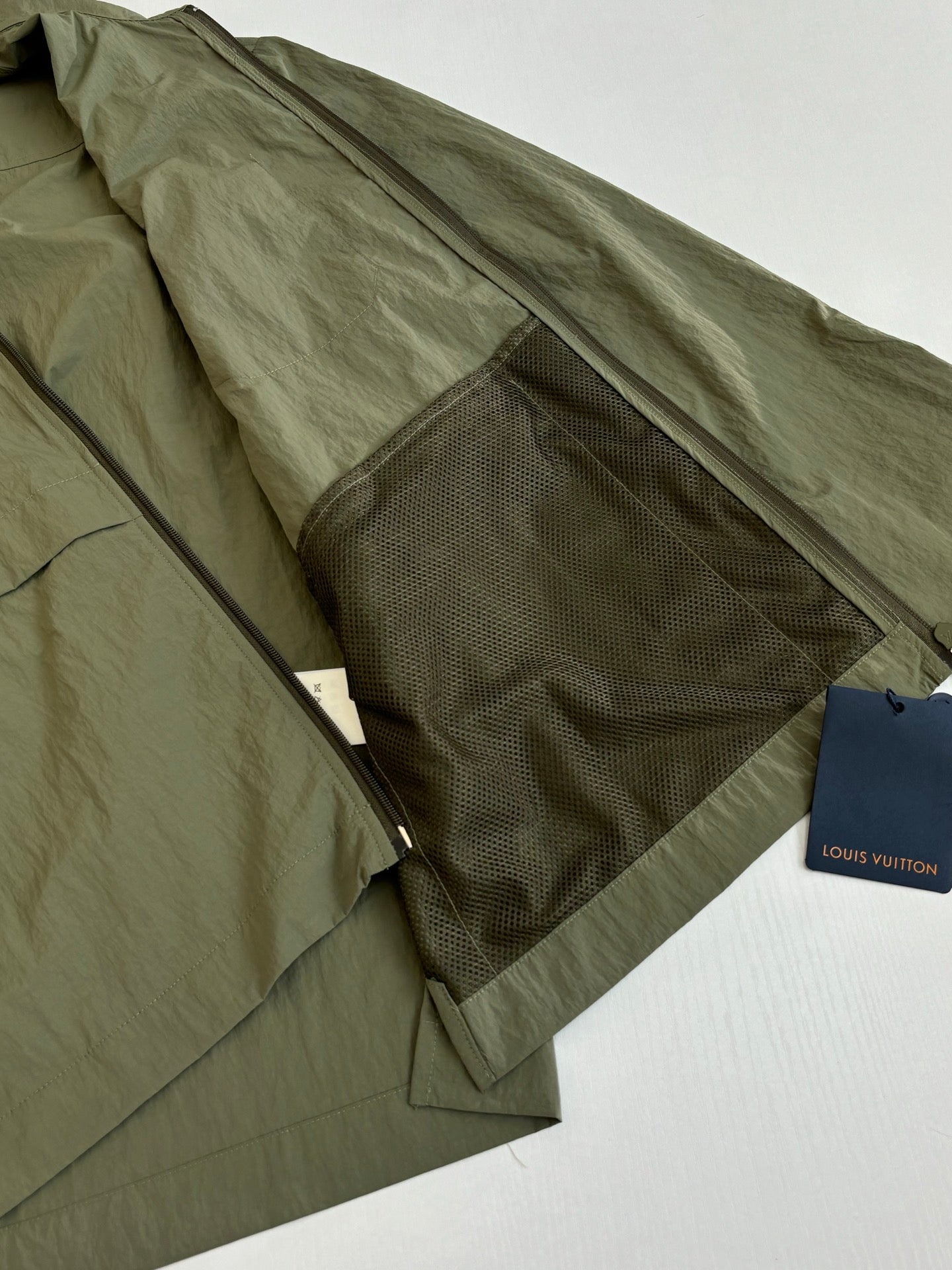 260701 High-quality new olive green functional crew-neck zipper jacket coat