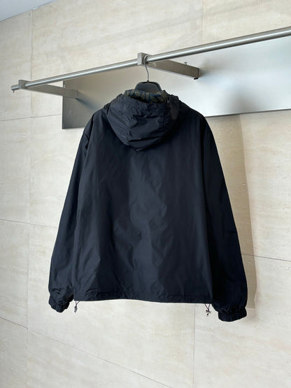 260701 High-quality new floral-print double-sided hooded windproof jacket with sleeves
