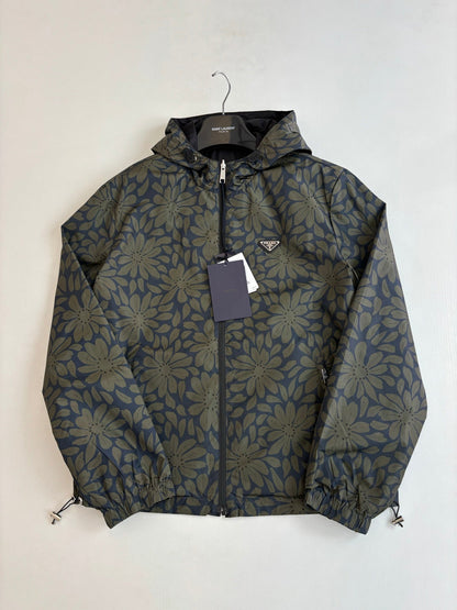 260701 High-quality new floral-print double-sided hooded windproof jacket with sleeves