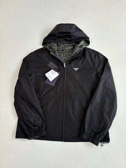 260701 High-quality new floral-print double-sided hooded windproof jacket with sleeves