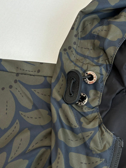 260701 High-quality new floral-print double-sided hooded windproof jacket with sleeves
