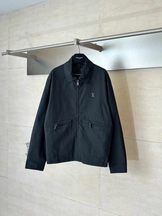 260701 High-quality new workwear leather patch lapel jacket coat