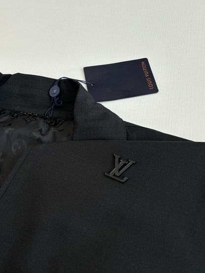 260701 High-quality new workwear leather patch lapel jacket coat