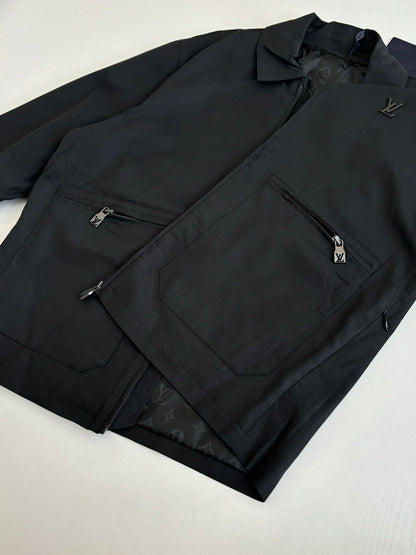 260701 High-quality new workwear leather patch lapel jacket coat