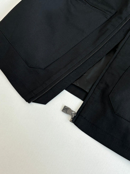 260701 High-quality new workwear leather patch lapel jacket coat