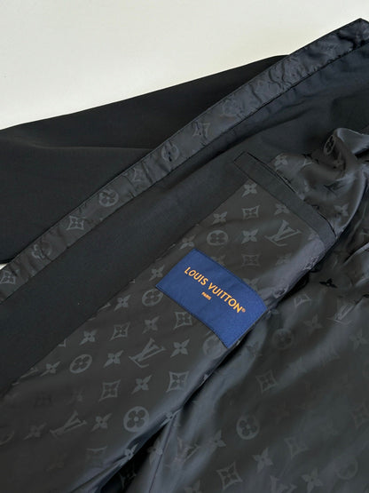 260701 High-quality new workwear leather patch lapel jacket coat