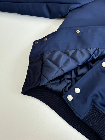 260701 High-quality new limited-edition embroidered cotton coat, baseball jacket, and jacket with embroidery elements
