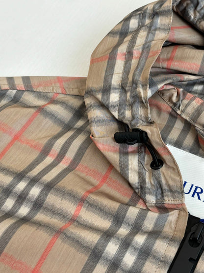 260701 High-quality new gradient pattern hooded windproof jacket