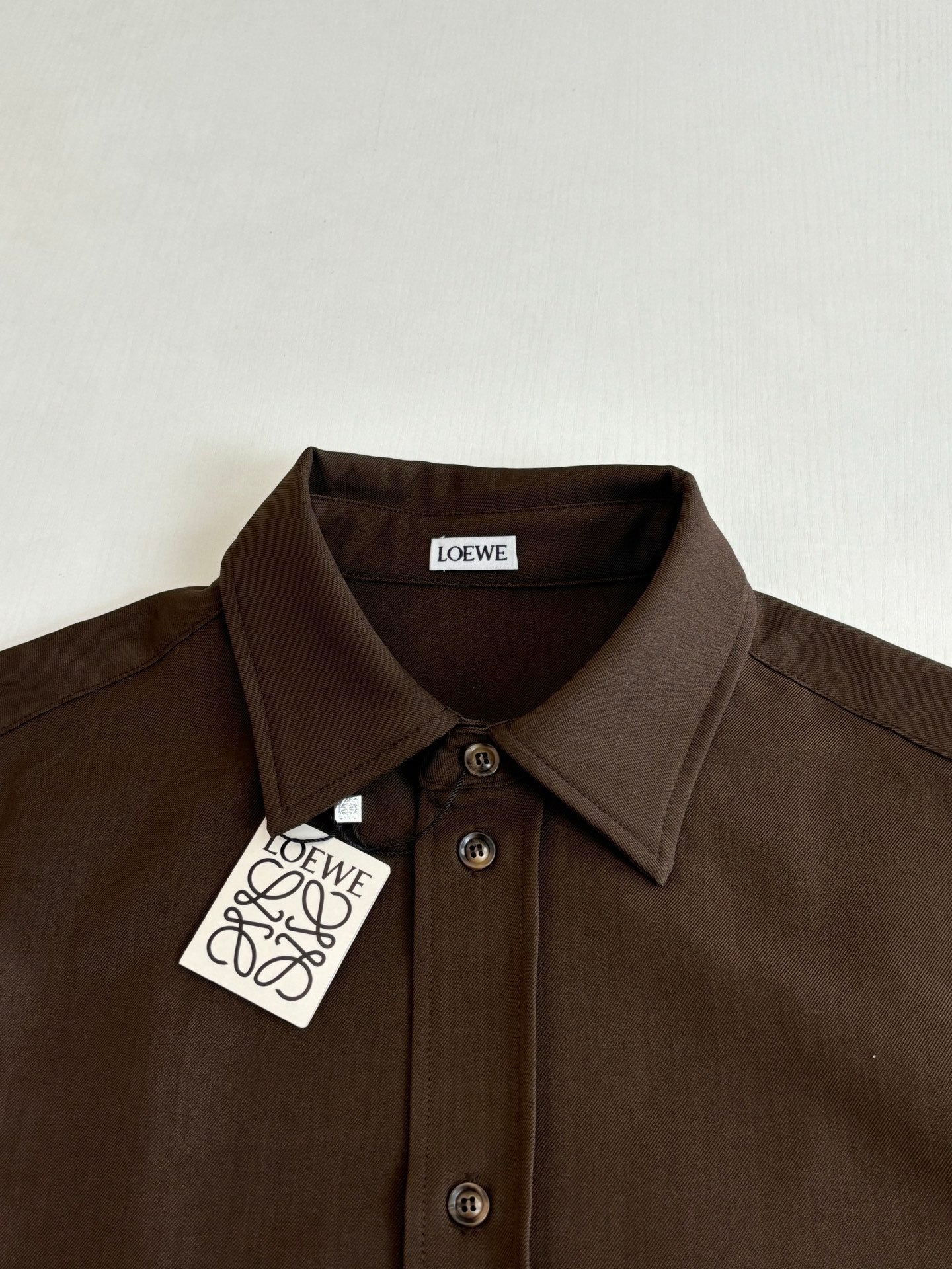 260701 High-quality new brown worsted wool long-sleeved button-down shirt coat