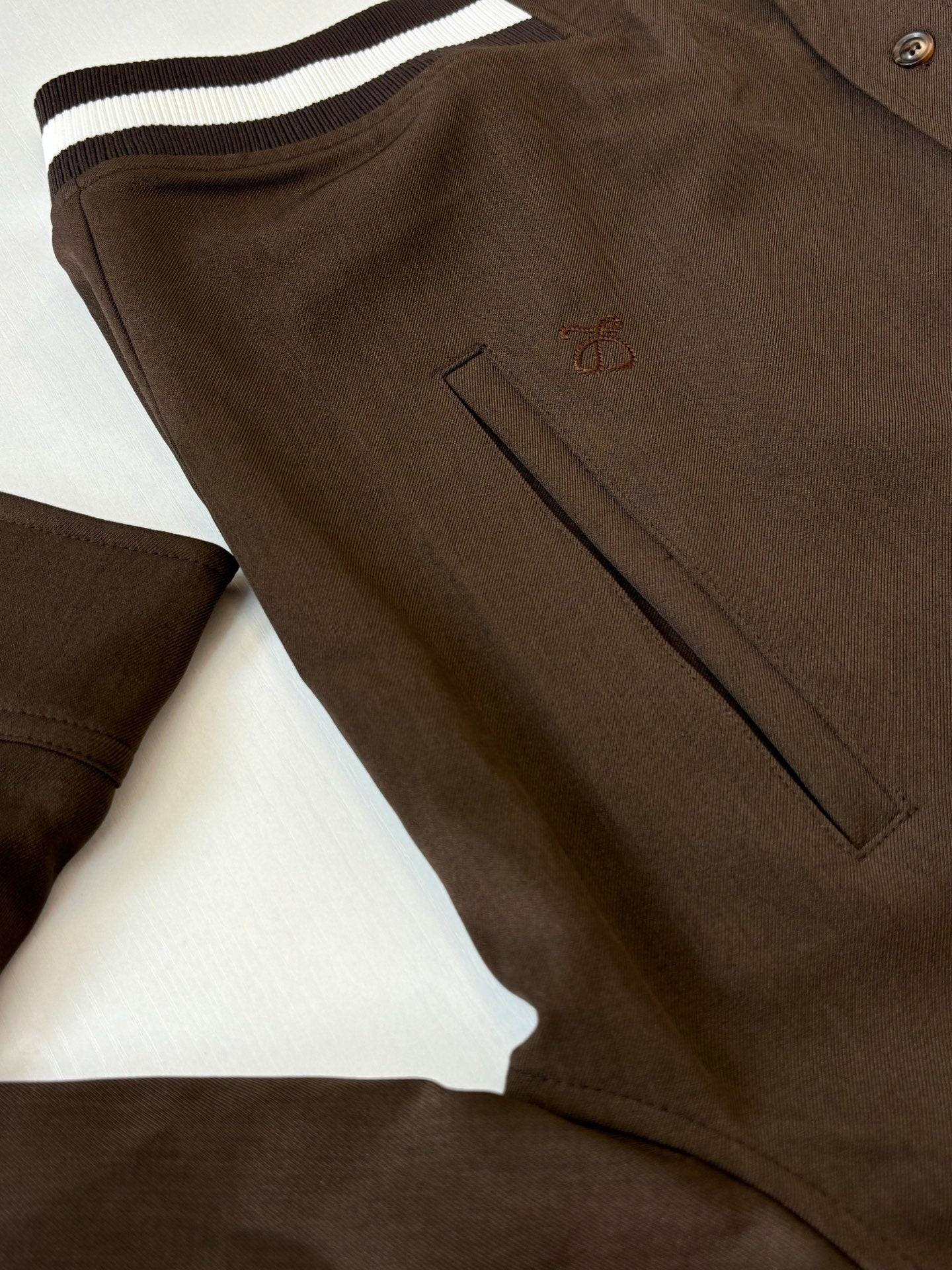 260701 High-quality new brown worsted wool long-sleeved button-down shirt coat