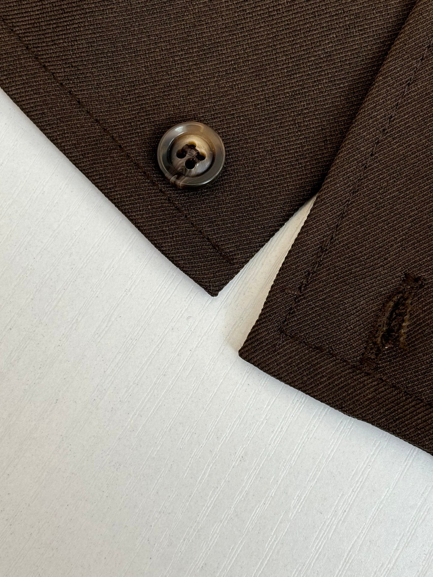 260701 High-quality new brown worsted wool long-sleeved button-down shirt coat