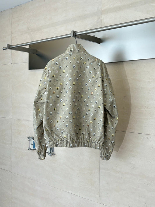 260701 High-quality new full-print button-down zipper jacket coat