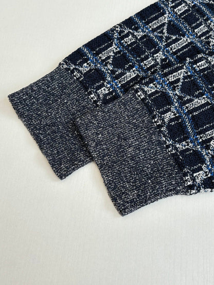 260701 High-quality new checked plaid knitted pullover sweater