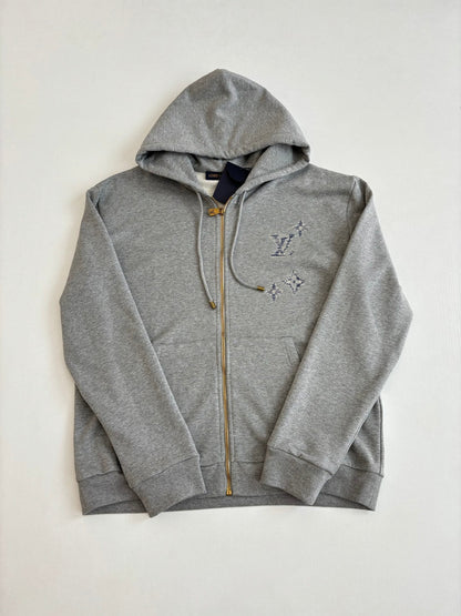 260701 High-quality new embroidered zipper hooded sweatshirt set