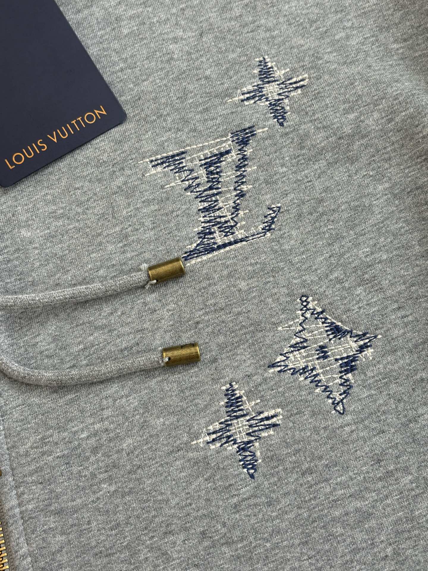 260701 High-quality new embroidered zipper hooded sweatshirt set