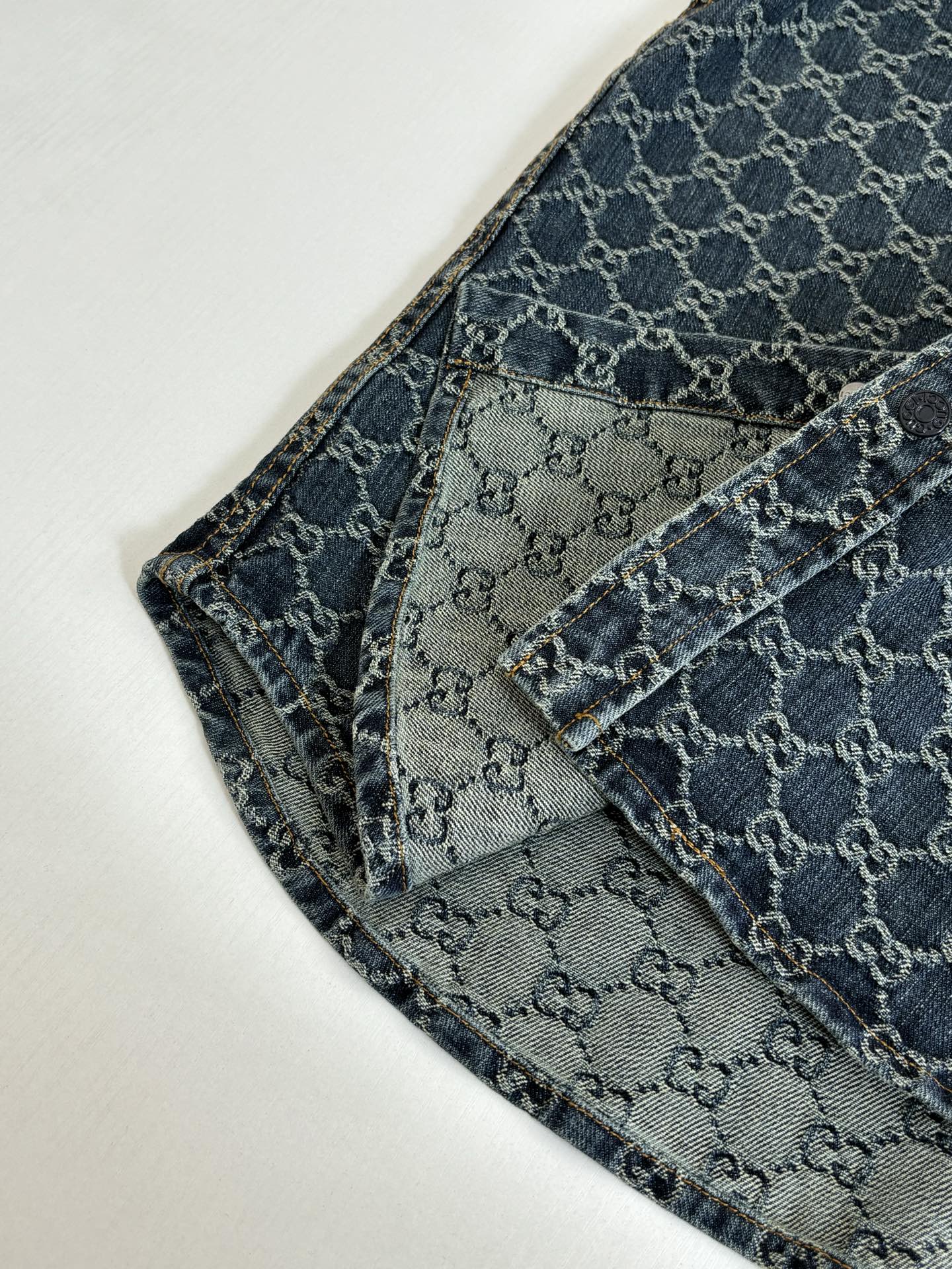260701 High-quality new full-print jacquard denim jacket set