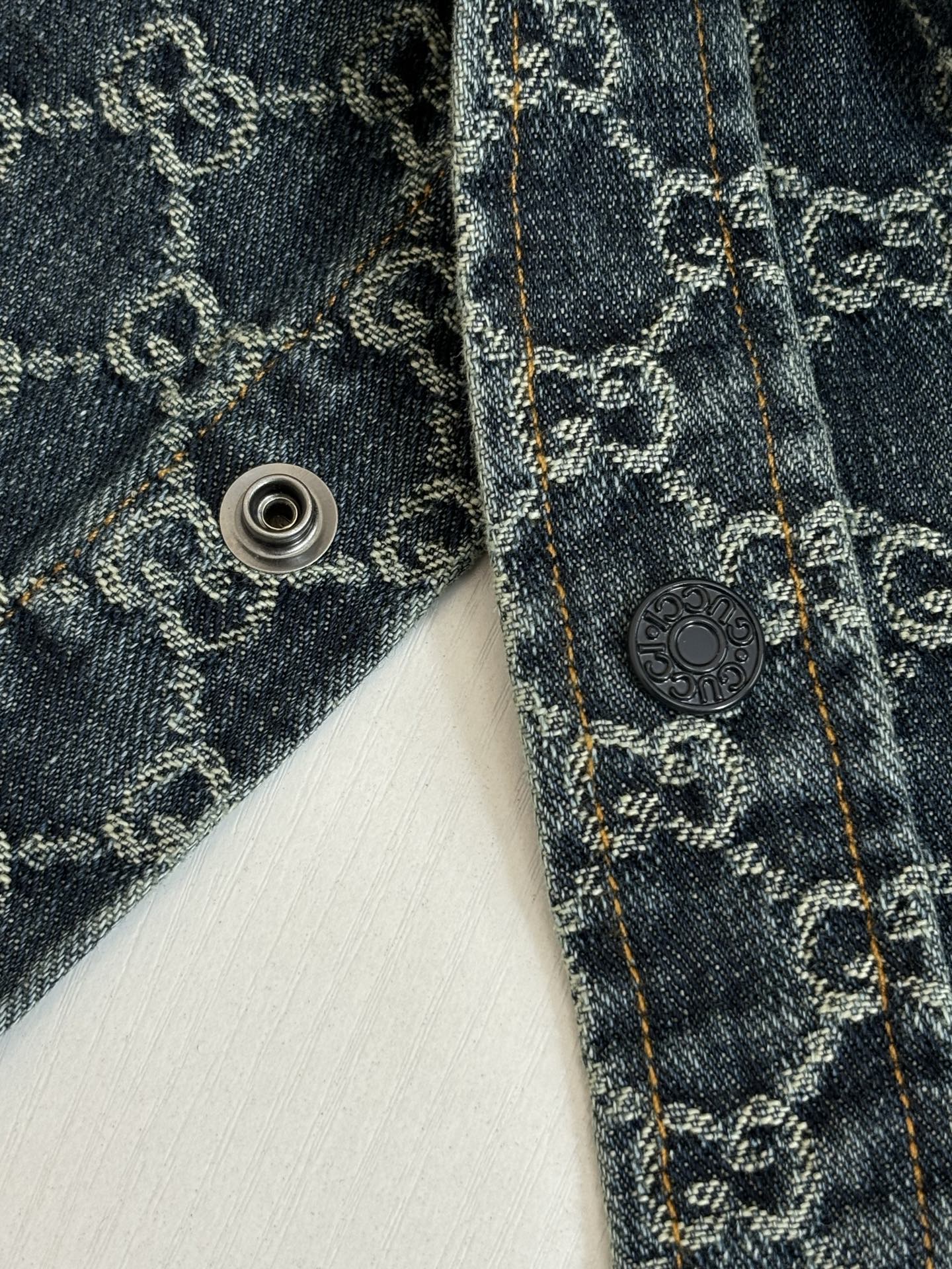 260701 High-quality new full-print jacquard denim jacket set
