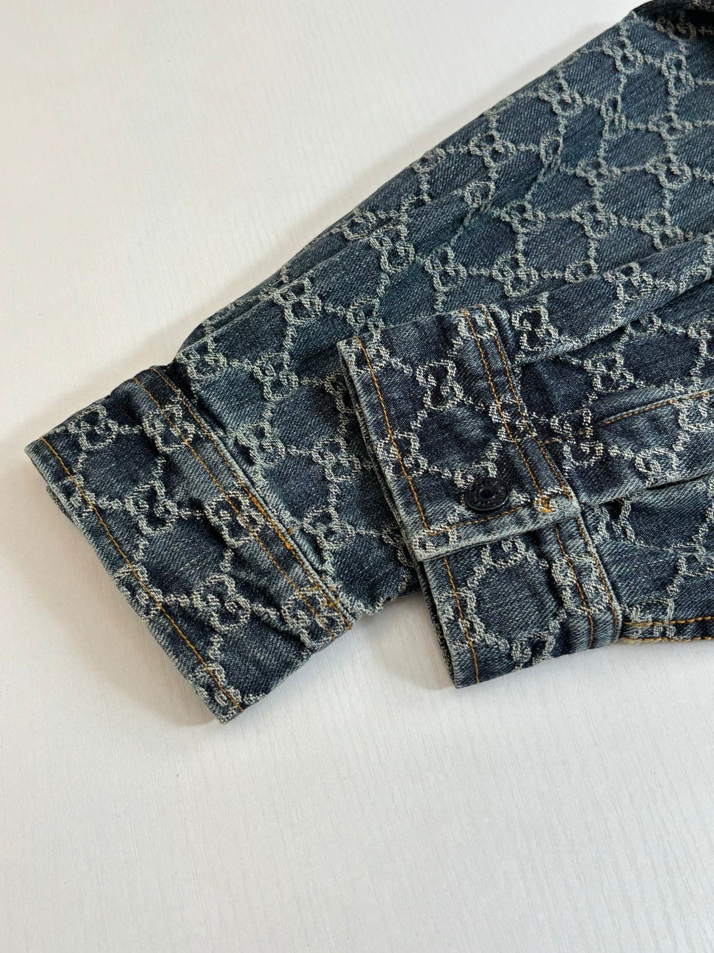 260701 High-quality new full-print jacquard denim jacket set