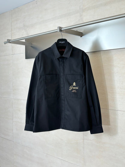 260701 High-quality new lettered crown logo printed twill coat set