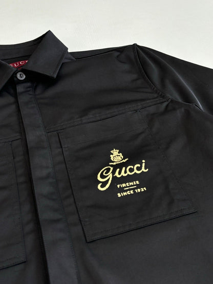 260701 High-quality new lettered crown logo printed twill coat set