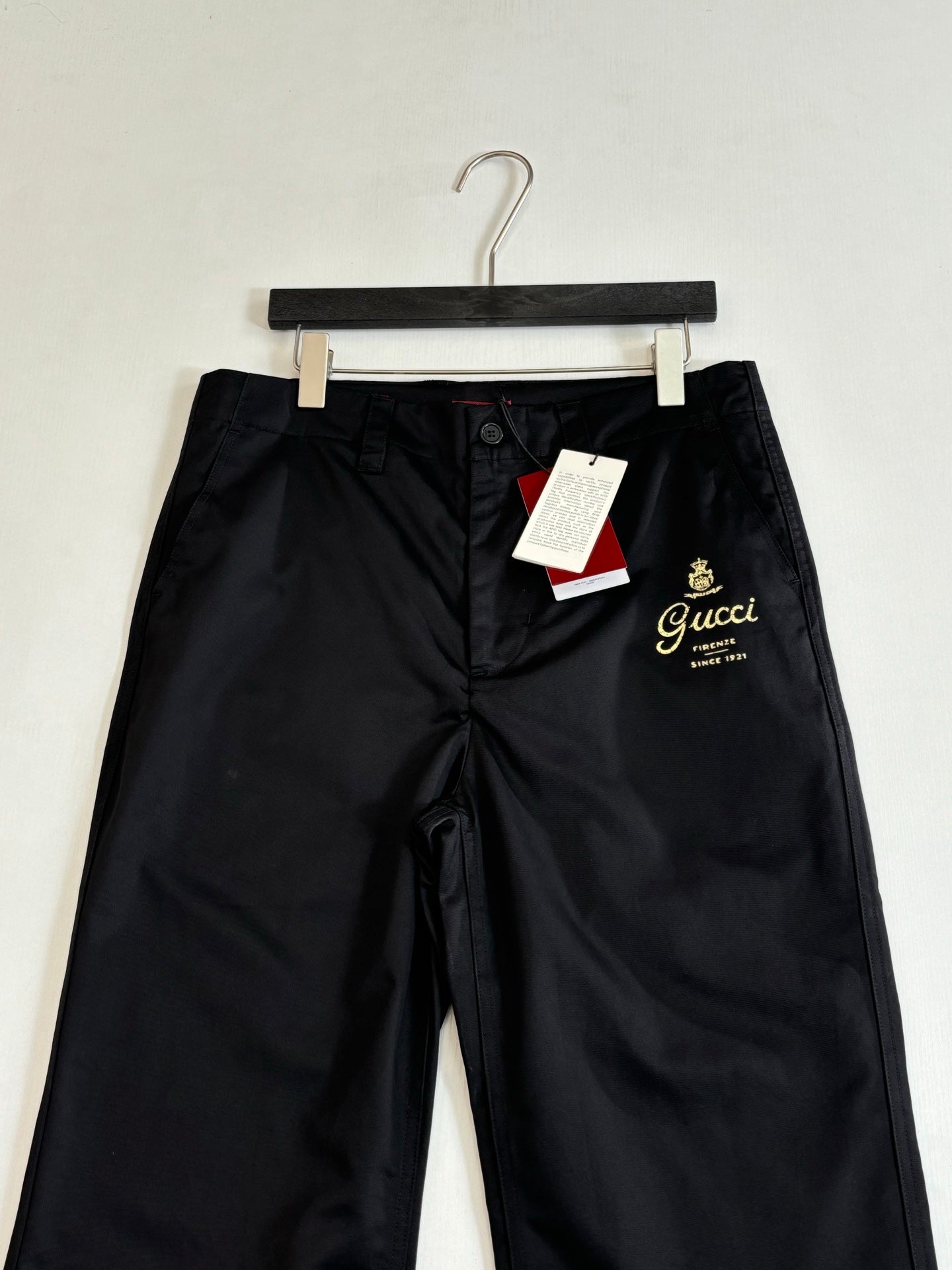 260701 High-quality new lettered crown logo printed twill pants set in straight fit
